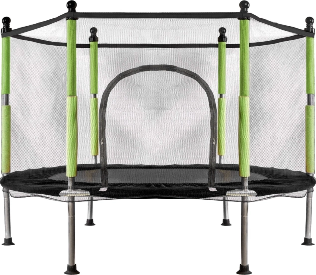 záhradná trampolína pre deti so sieťou zelená 140 cm