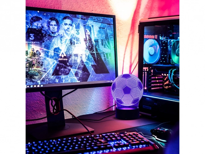 3D futbalová nočná lampa s diaľkovým ovládaním