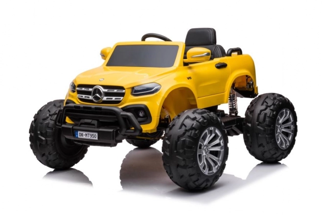 Elektrické auto Mercedes 4x4 zlaté-žlté lakované