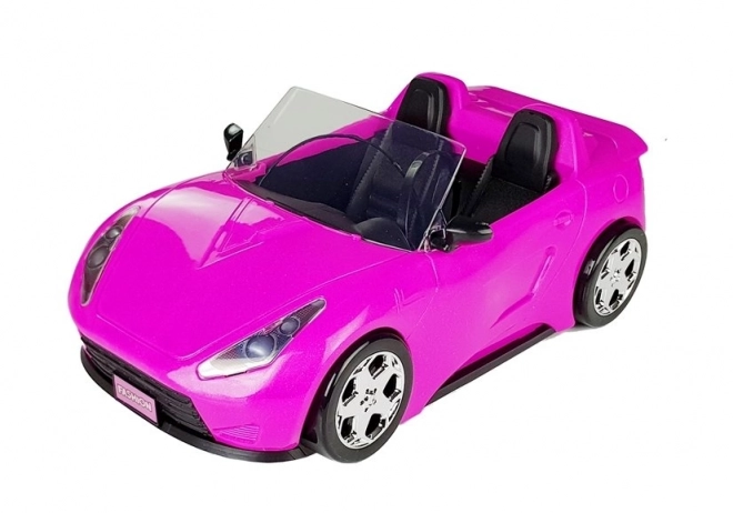 Ružové auto pre bábiky kabriolet
