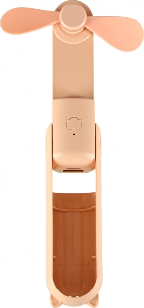 Mini skladací stolný ventilátor s USB ružový