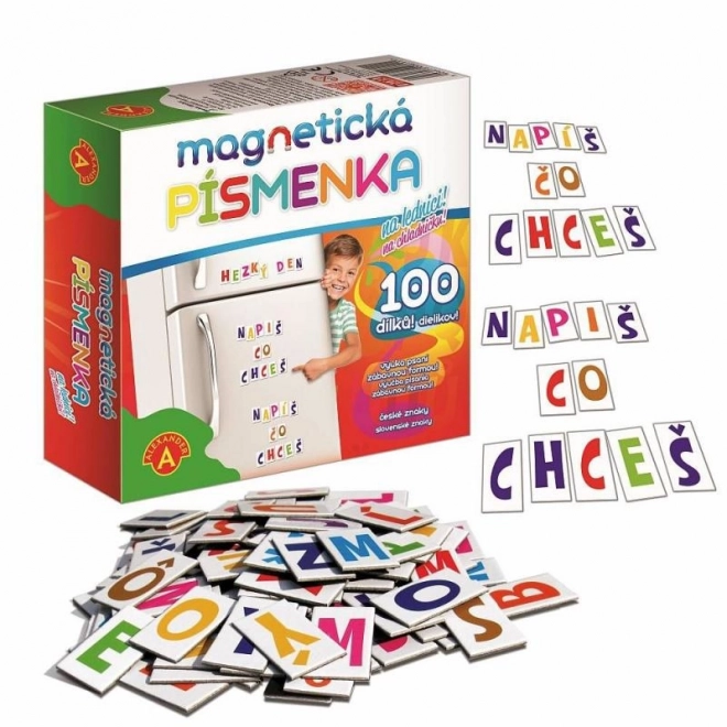 Magnetické písmená na chladničku - 100 kusov