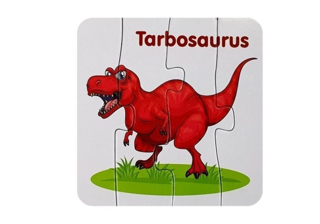 Edukativne puzzle s dinosaurami v angličtine