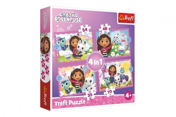 Puzzle 4v1 Dobrodružstvá Gabi Koci Dom Gabi