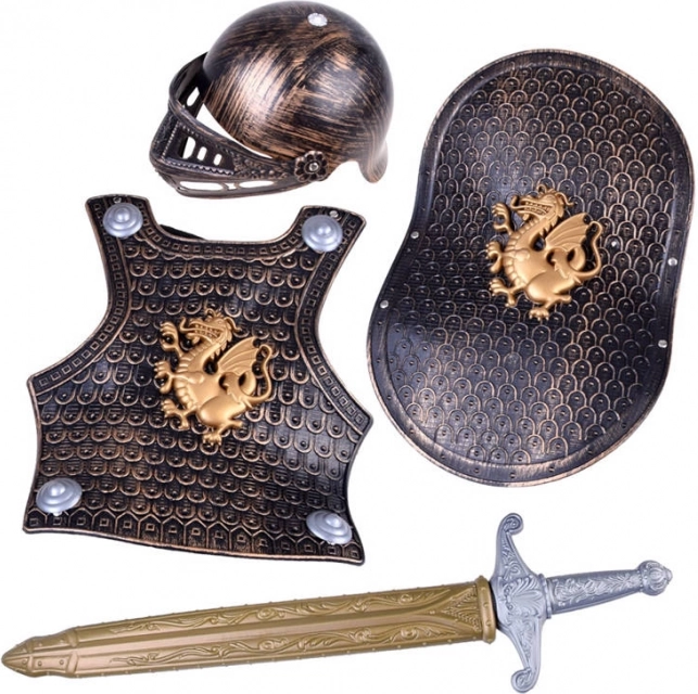 Brnenie pre rytiera + Prilba Štít Meč ZA0666