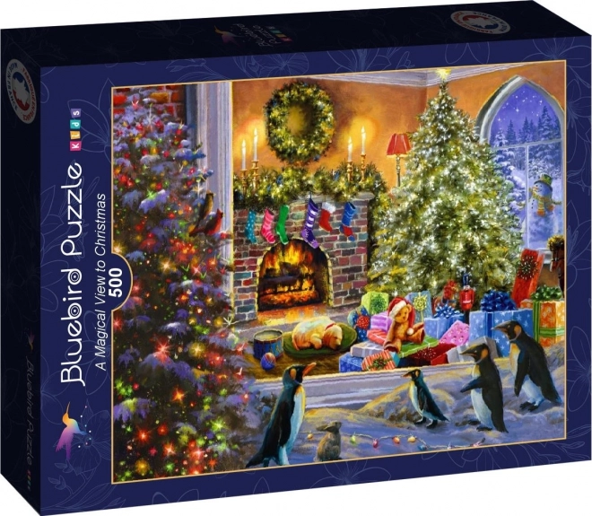 Bluebird puzzle: Kúzelný pohľad na Vianoce 500 dielikov