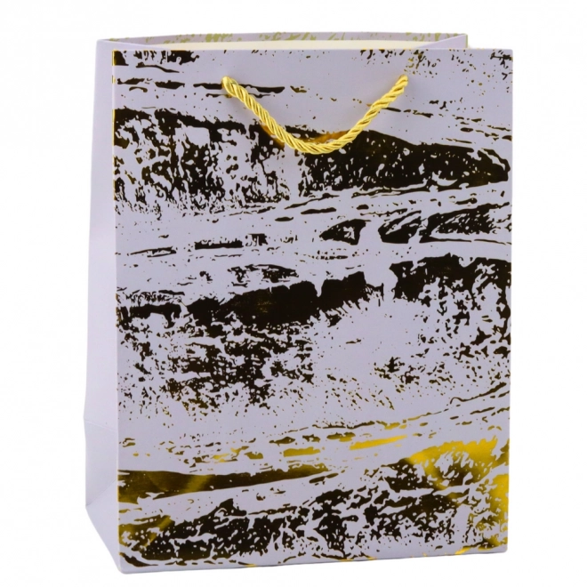 Elegantná darčeková taška so zlatým zdobením 23 x 18 x 10 cm