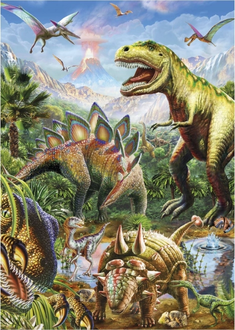 Svietiace puzzle svet dinosaurov 100 XL dielikov