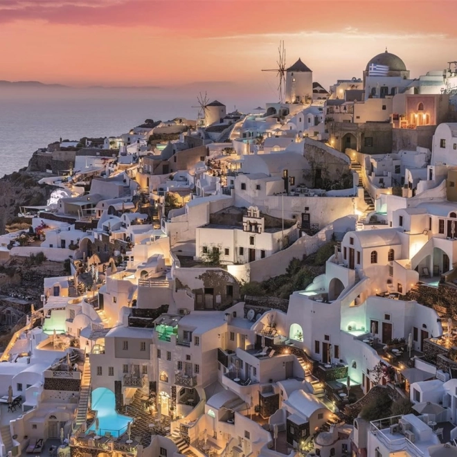 Puzzle Odtiene Santorini 1000 dielikov