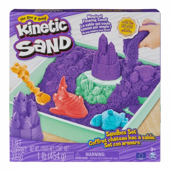 Kinetic Sand krabica tekutého piesku s podložkou fialová