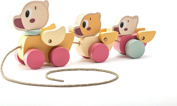 Cubika pastelový ťahací pes na povrázku