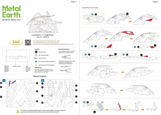 3D puzzle Lockheed F-117 Nighthawk