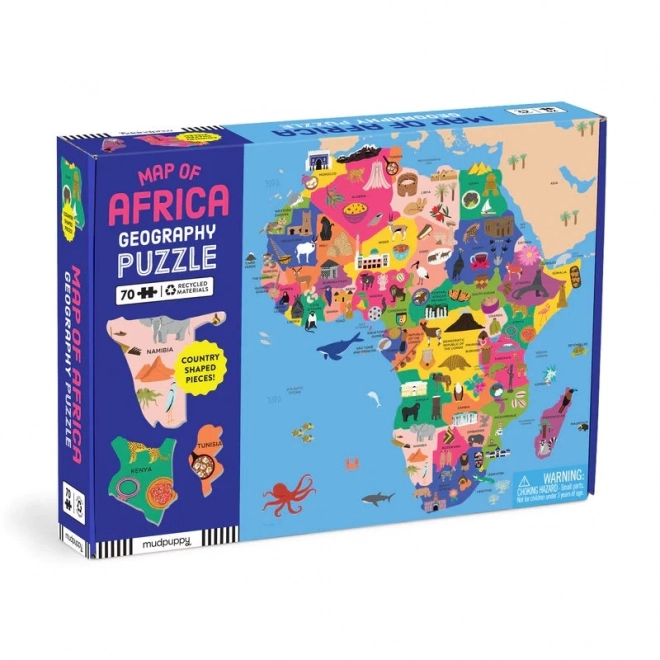 Mudpuppy Zemepisné puzzle Mapa Afriky
