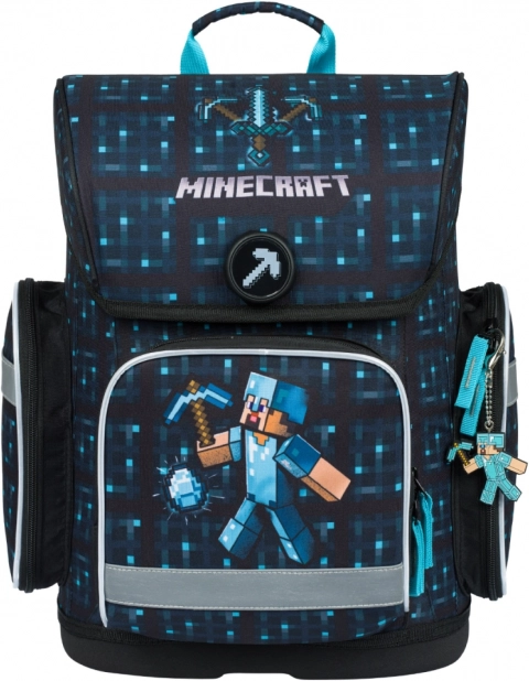 Školská aktovka BAAGL Ergo Minecraft Blue Axe