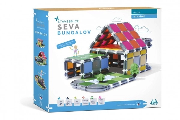 Stavebnica SEVA BUILD Bungalow plast 548 dielikov v krabici 35x33x7cm