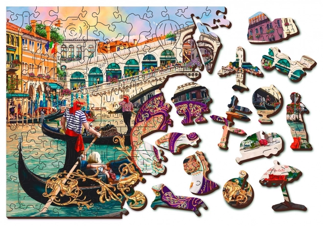 Drevené puzzle benátsky karneval