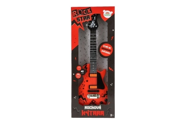 Elektrická gitara ROCK STAR plastová 58cm na batérie so zvukom, svetlom v krabici 24x62x5,5cm