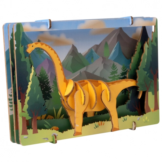 EscapeWelt 3D drevené puzzle Brontosaurus