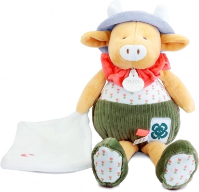 Doudou darčeková sada kravka Aneth s dekou zelená 28 cm