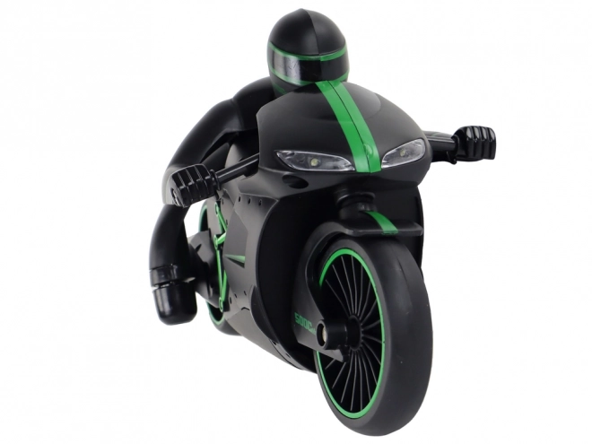 Zelený RC motocykel s rýchlosťou 20 km/h na diaľkové ovládanie