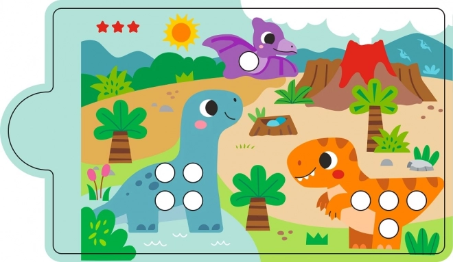 Magnetická hra triedenie farieb s dinosaurom