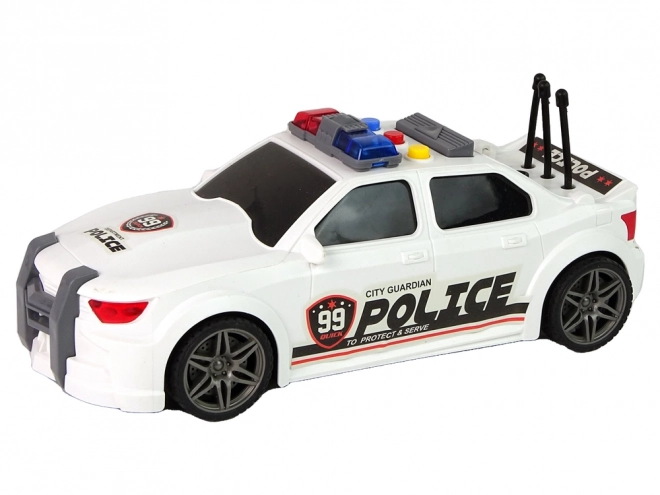 Auto športové polícia 1:16 biele