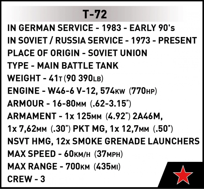 Ozbrojené Sily T-72 (DDR/SOVIET), 1:35