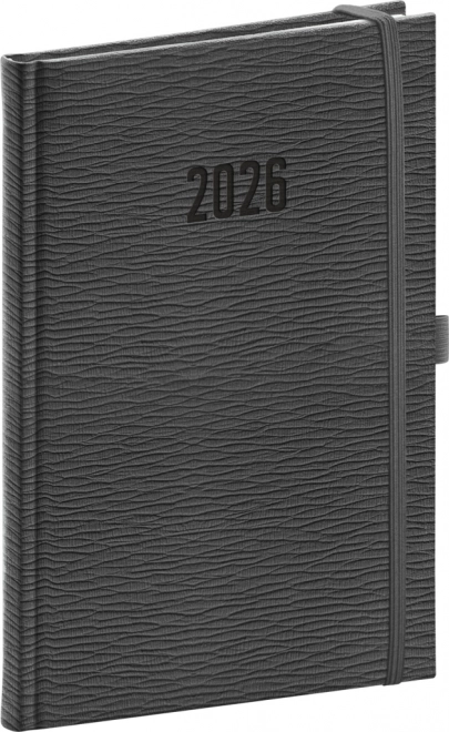 Týždenný diár Rivoli 2026 sivý 15 x 21 cm