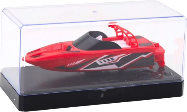 Závodný motorový čln RC s dvojitým motorom 2.4 GHz červený