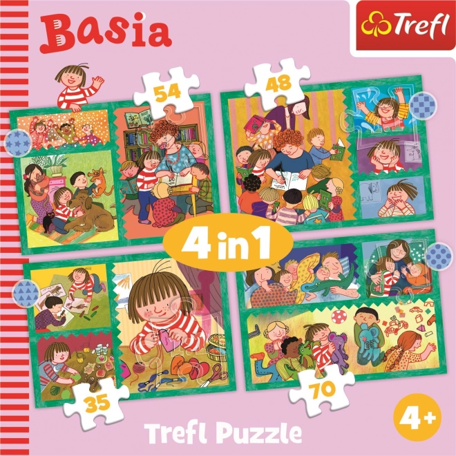 Trefl: Puzzle 4v1 - Dobrodružstvá Basi