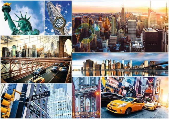 Ikonické pamiatky NEW YORKU v jednej koláži