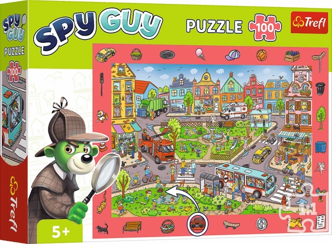 Spy Guy Puzzle s hľadaním obrázkov - Mesto 100 dielikov