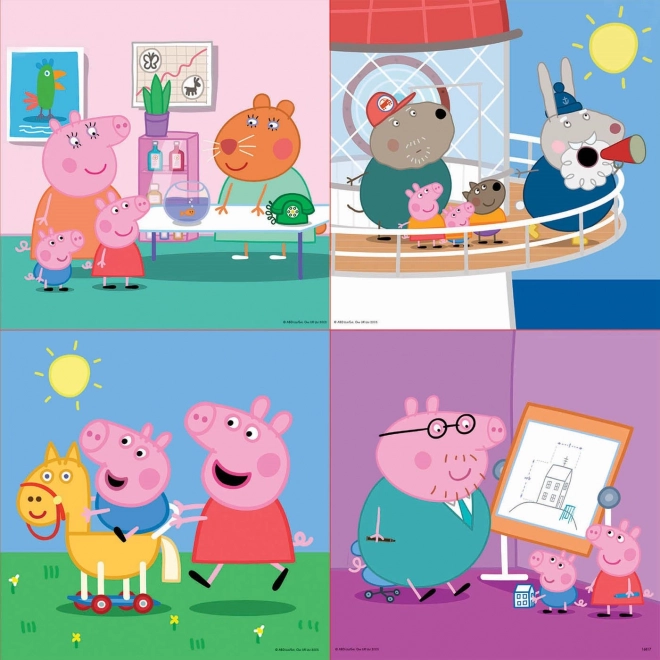 Educa puzzle Prasiatko Peppa 4v1