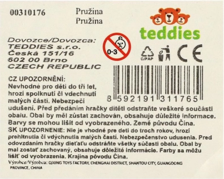 Plastová špirála s motívom dinosaury 7,5cm