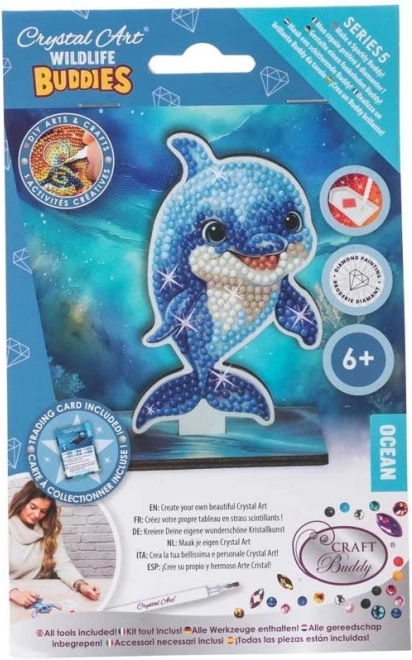 Diamantové maľovanie CRYSTAL ART: Oceán - Dolfín