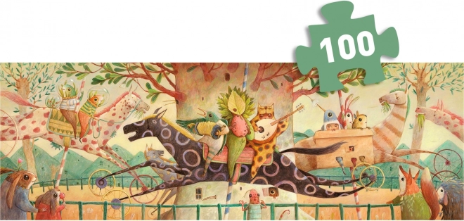 Panoramatické puzzle DJECO Wonderful Ride 100 dielikov