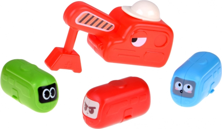 Magnetický žeriav a kapsulové autíčka