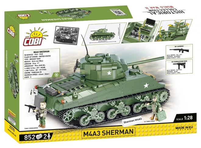 II WW M4A3 Sherman Tank 1:28