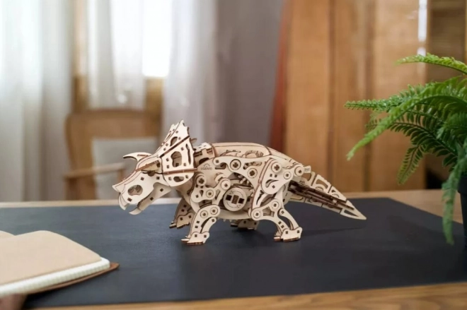 Ugears 3D drevené mechanické puzzle Triceratops