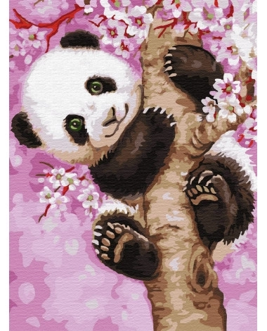 Maľovanie podľa čísiel Figlujúca panda 30x50