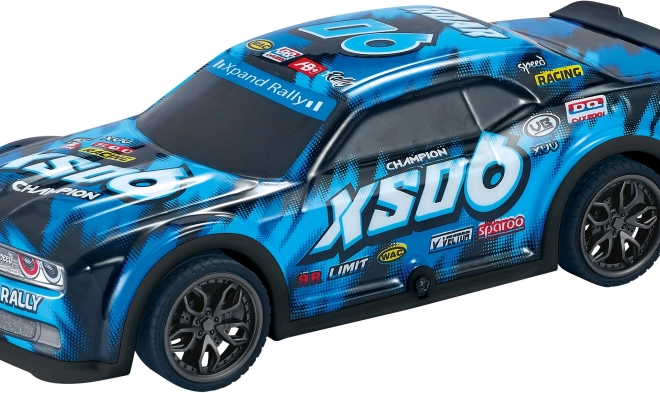 Závodné auto s modrými efektmi 19,5 cm