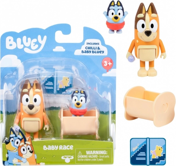 Súprava figúrok Bluey 2ks Baby Bluey a Chilli
