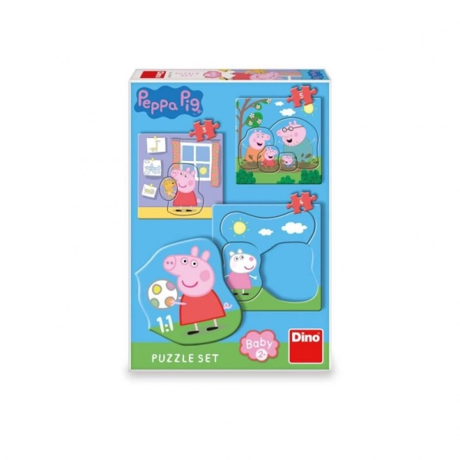 Rodina Prasiatka Peppy - Puzzle set 3-5 ks