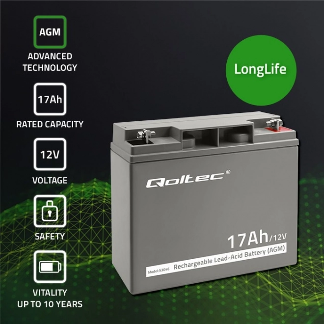 Stabilný zdroj energie AGM 12V 17Ah