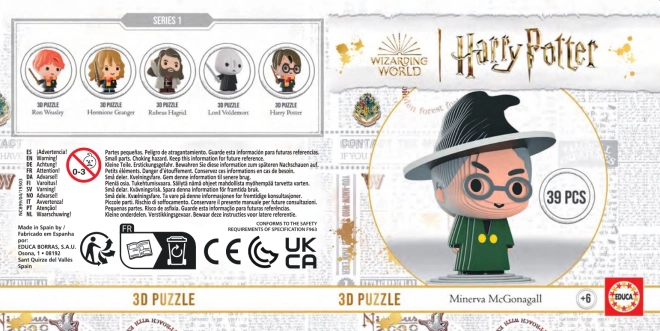 Educa 3D puzzle Harry Potter: Minerva McGonagallová