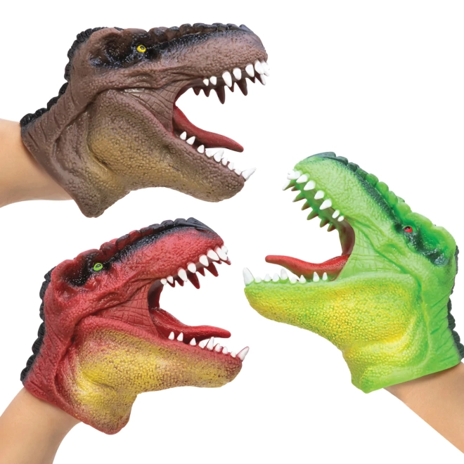 Maňásek na ruku Dinosaurus - červený