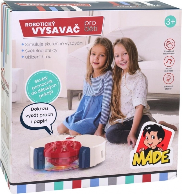 Detský robotický vysávač so svetlami a zvukmi
