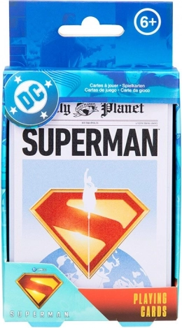 Hracie karty Superman v plechovej krabičke