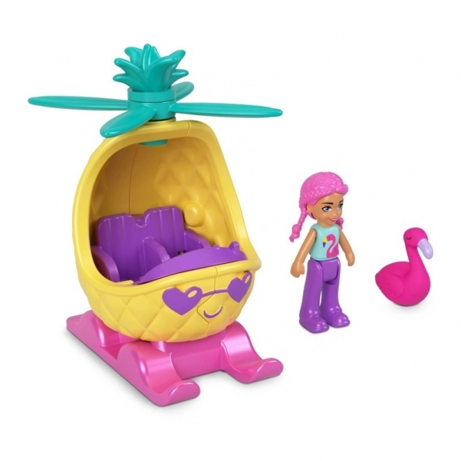 Figúrky Polly Pocket Pollyville helikoptéra ananás