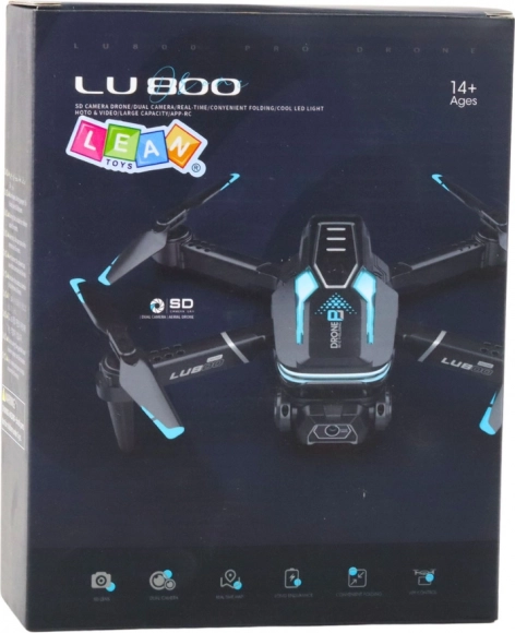 Dron s kamerou LU800 LED svetlá modrý